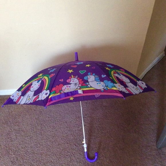 SOLD OUT PInk unicorn kids foldable Umbrella - Picture 3 of 4